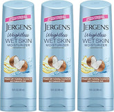 Wet Skin Body Moisturizer com Óleo de Coco, Loção de Banho para Pele Seca 300 ml (Pacote com 3 unidades) - Jergens